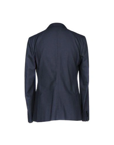 Shop Prada Blazer In Dark Blue