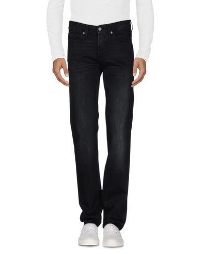 7 For All Mankind Denim Trousers In Black