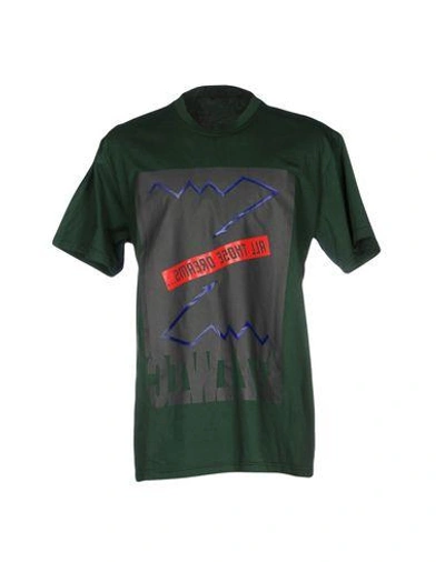 Shop Ktz T-shirts In Emerald Green