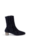 dressing gownRT CLERGERIE 'Plopt' cube heel textured velvet ankle boots
