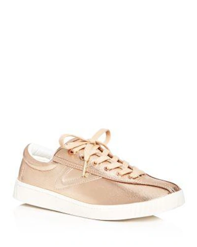 Shop Tretorn Women's Nylite 2 Plus Metallic Lace Up Sneakers In Light Pink