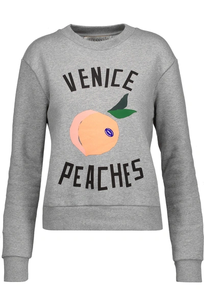 Etre Cecile Venice Peaches Printed Cotton-fleece Sweatshirt