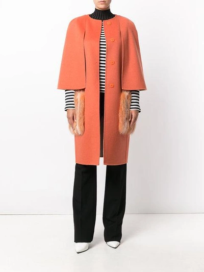 Shop Fendi Fitted Structured Coat