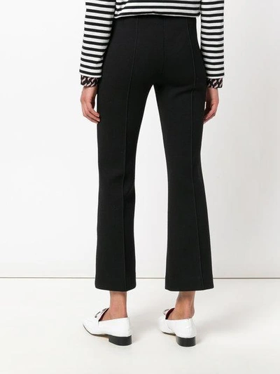 Shop Sonia Rykiel Knitted Flare Trousers - Black