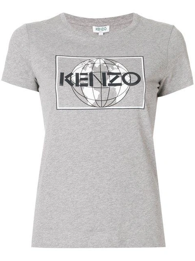 Shop Kenzo World T-shirt - Grey