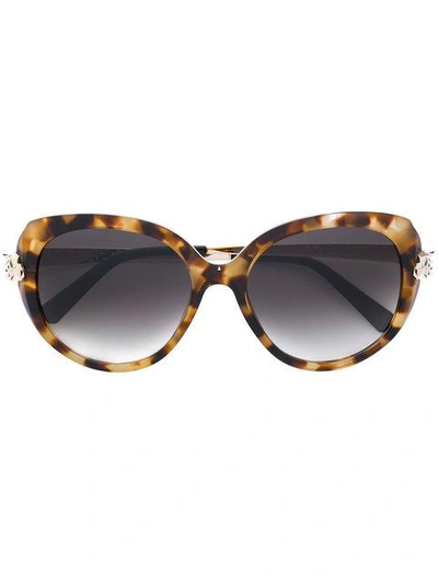 Shop Cartier Panthère Wild Oversized-frame Sunglasses