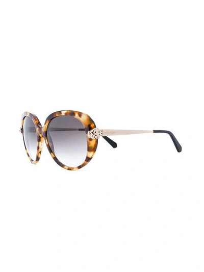 Shop Cartier Panthère Wild Oversized-frame Sunglasses