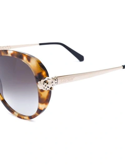 Shop Cartier Panthère Wild Oversized-frame Sunglasses