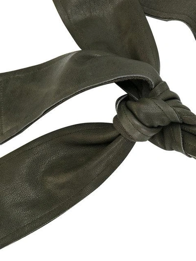 Shop Lamberto Losani Tie Belt In Grey