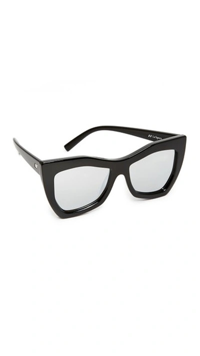 Le Specs Kick It Square-frame Sunglasses In Black