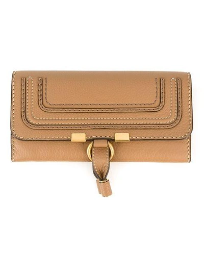 Chloé Marcie Continental Flap Wallet, Brown