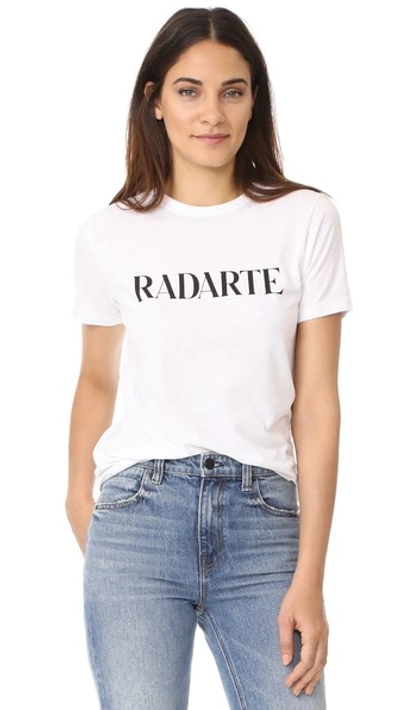 Rodarte Radarte T Shirt In White/black | ModeSens