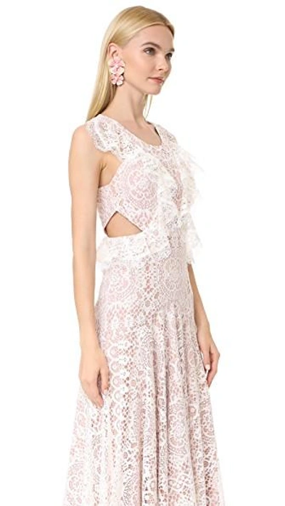 Shop Alexis Aldridge Dress In Ivory Lace