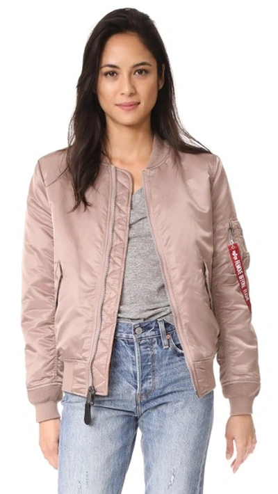 Alpha Industries Ma 1 Reversible Bomber Jacket In Mauve ModeSens