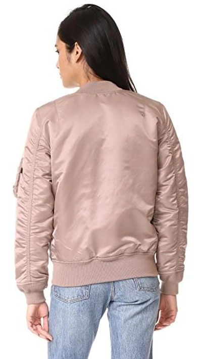 Shop Alpha Industries Ma-1 Reversible Bomber Jacket In Mauve