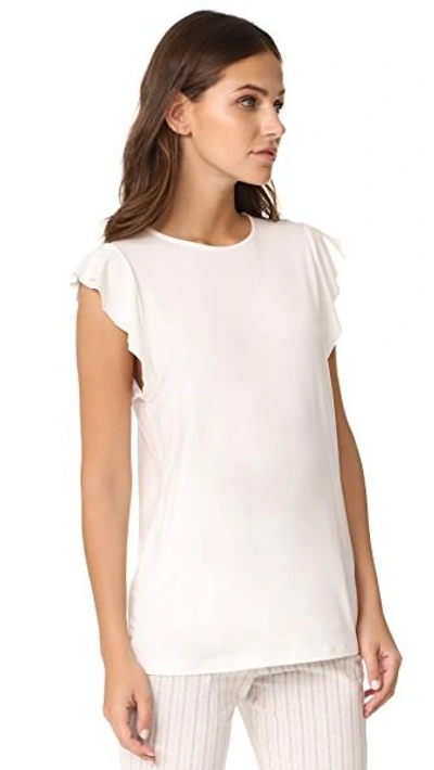 Shop Getting Back To Square One The Ruffle Tee In Vanilla Ice