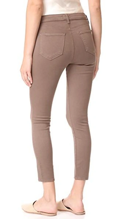 Shop L Agence Margot High Rise Ankle Skinny Jeans In Pine Bark