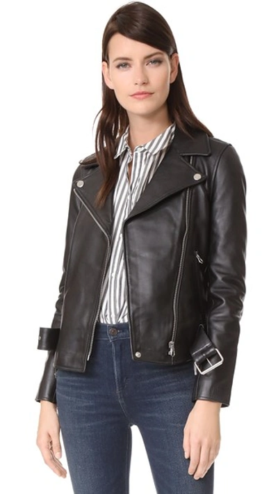 Shop Madewell Ultimate Leather Moto Jacket In True Black