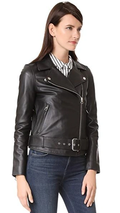 Shop Madewell Ultimate Leather Moto Jacket In True Black