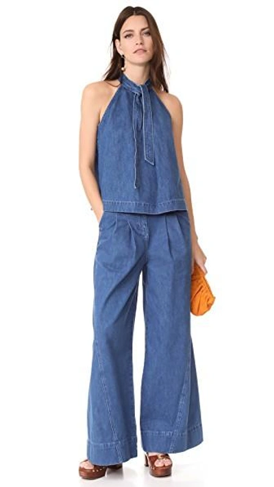 Shop Ulla Johnson Mako Top In Denim