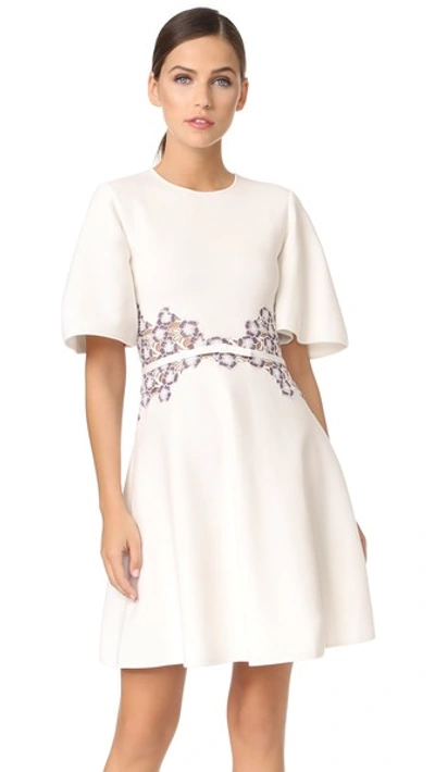 Giambattista Valli Half Sleeve Dress In Ivory