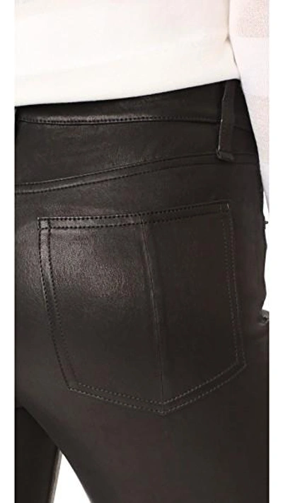 Shop Rag & Bone High Rise Skinny Leather Pants In Black Leather
