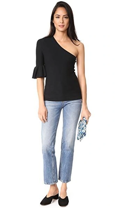 Shop Rebecca Minkoff Cold Shoulder Sweater In Black