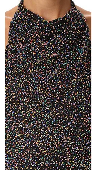 Shop Cushnie Et Ochs Sleeveless Beaded Dress In Black/multi