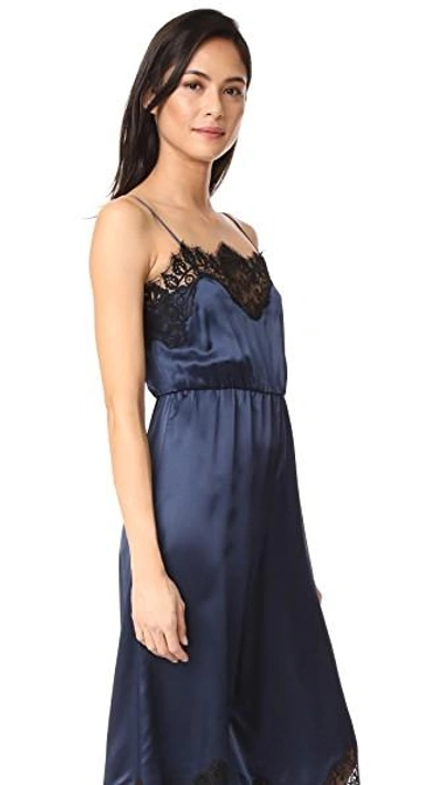 Shop Alice And Olivia Quincy Lace Jumpsuit In Navy/black