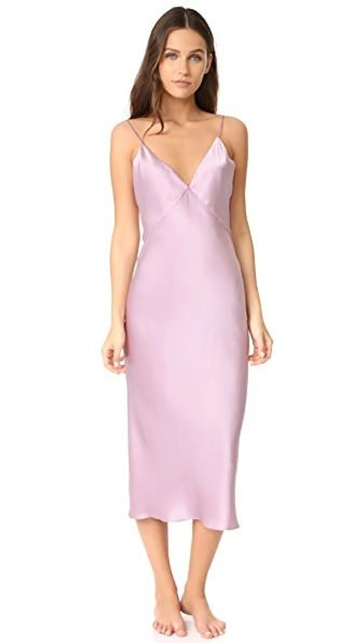 Shop Olivia Von Halle Issa Amethyst Nightdress