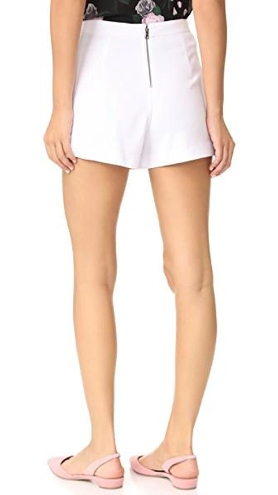 Shop Alice And Olivia Larissa Shorts In White