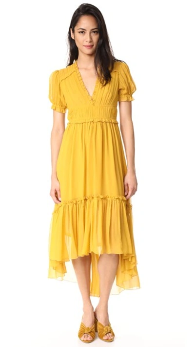 Shop Ulla Johnson Sonja Dress In Honey