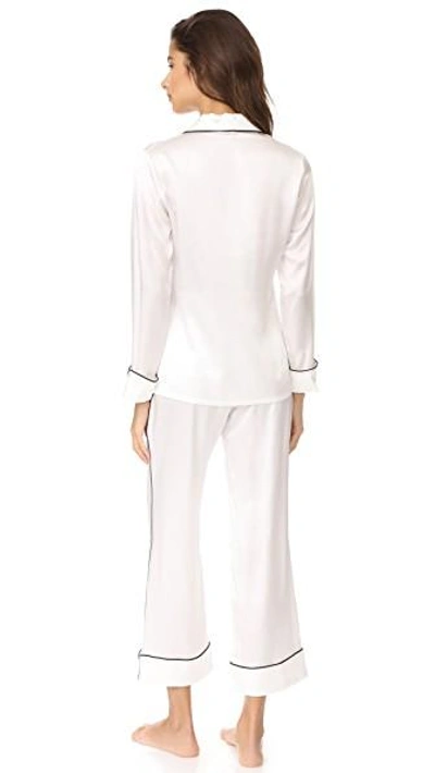 Shop Olivia Von Halle Coco Tiffany Pj Set In Ivory