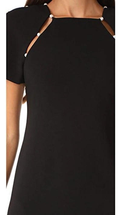 Shop Alice And Olivia Kristiana Fitted Dress In Black