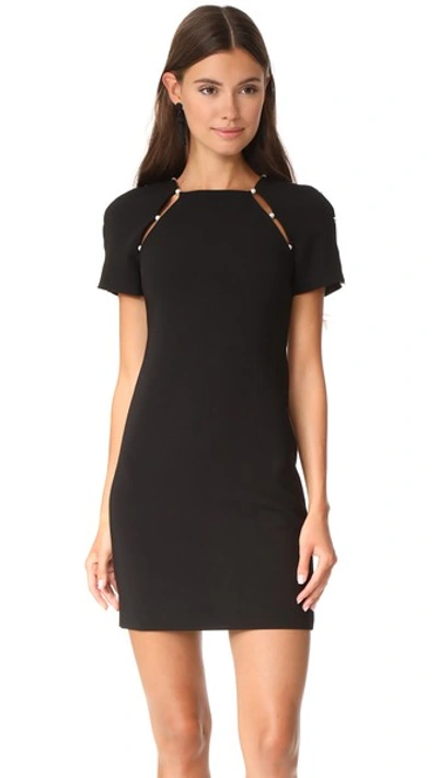 Shop Alice And Olivia Kristiana Fitted Dress In Black