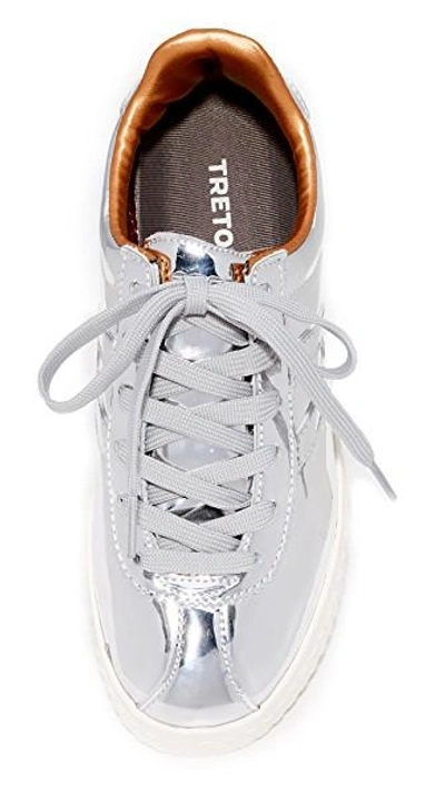 Shop Tretorn Camden Ii Metallic Sneakers In Silver