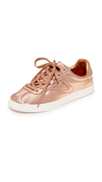 Tretorn Women's Nylite Plus Metallic Casual Sneakers From Finish Line In Light Pink