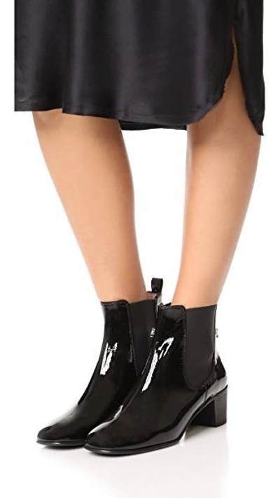 Shop Acne Studios Hely Patent Booties In Black