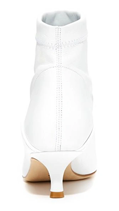 Shop Tibi Jean Booties In Bright White