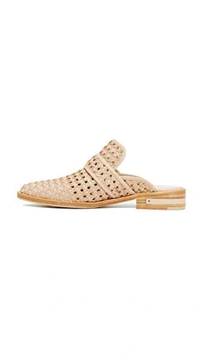 Shop Freda Salvador Keen Woven Mules In Nude