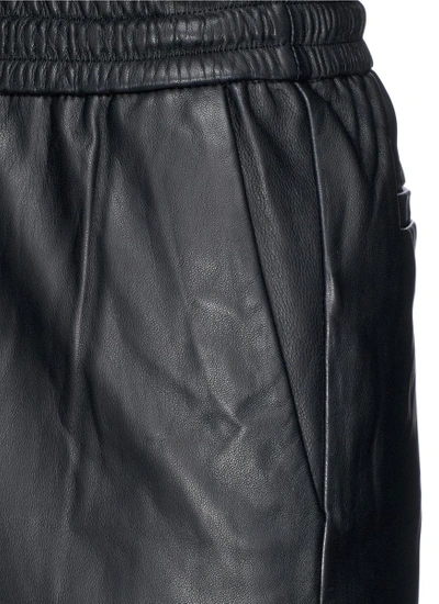 Shop J Brand 'amari' Cropped Lambskin Leather Pants
