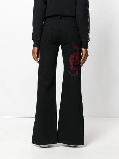 Shop Marcelo Burlon County Of Milan Snake Embroidered Jeans