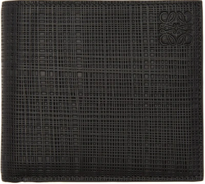 Shop Loewe Black Engraved Bifold Wallet