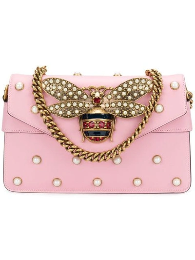 Gucci Mini Broadway Leather Shoulder Bag In Pink