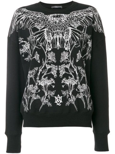 Shop Alexander Mcqueen Embroidered Sweatshirt - Black