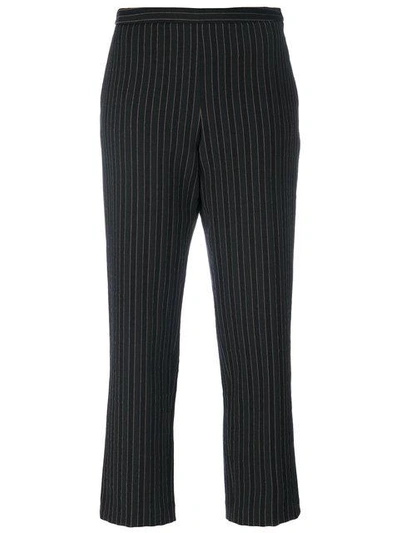 Shop Antonio Marras Vertical Striped Trousers In Black