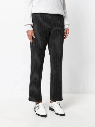 Shop Antonio Marras Vertical Striped Trousers In Black