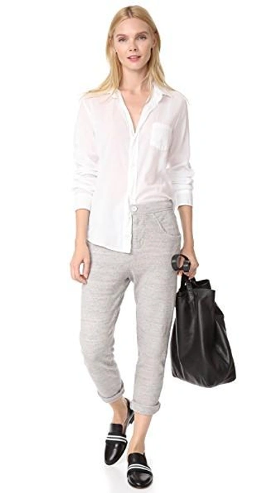 Shop James Perse Long John Sweatpants In Heather Grey