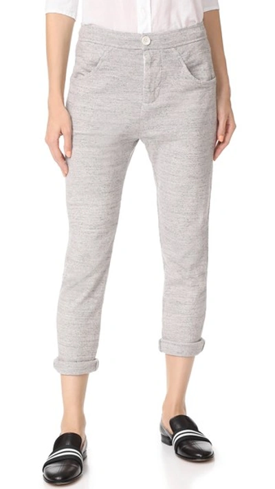 James Perse Long John Sweatpants In Heather Grey