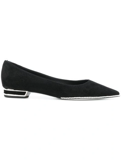 Shop René Caovilla Pointed Toe Ballerinas